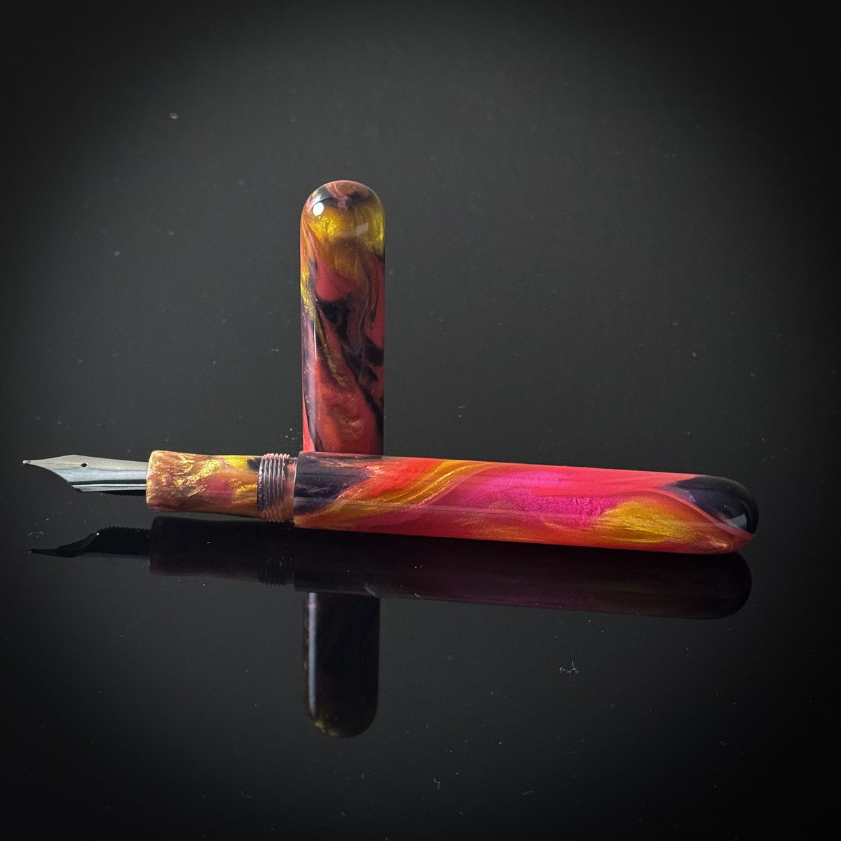 Pink, Gold and Black Elliott Model - Bock Nib