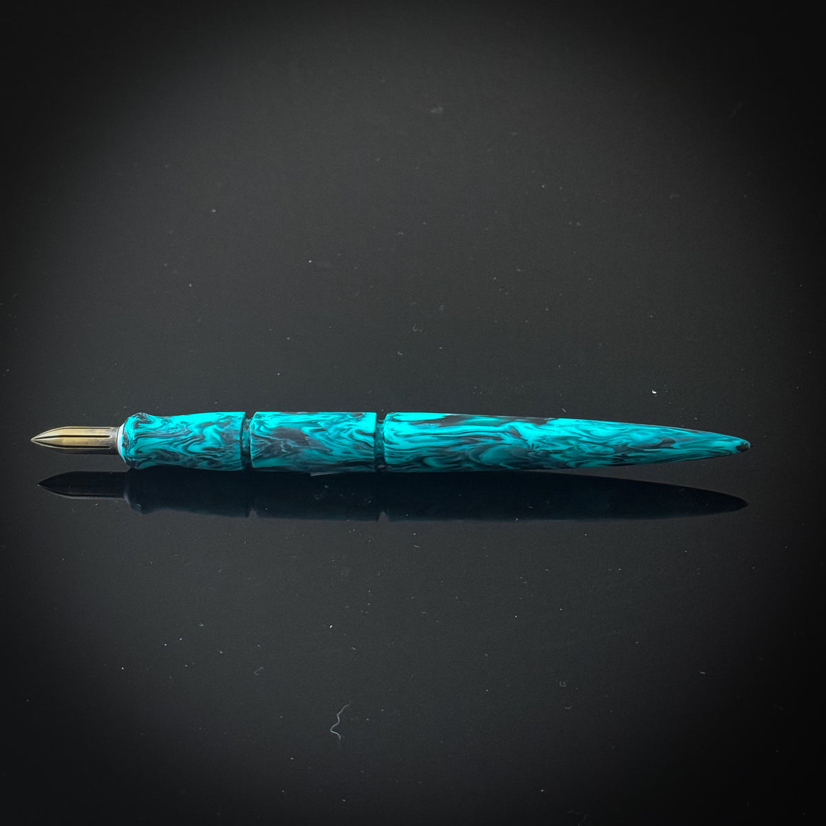 Midnight Aqua Contoured Nib Holder - Low Lustre Finish