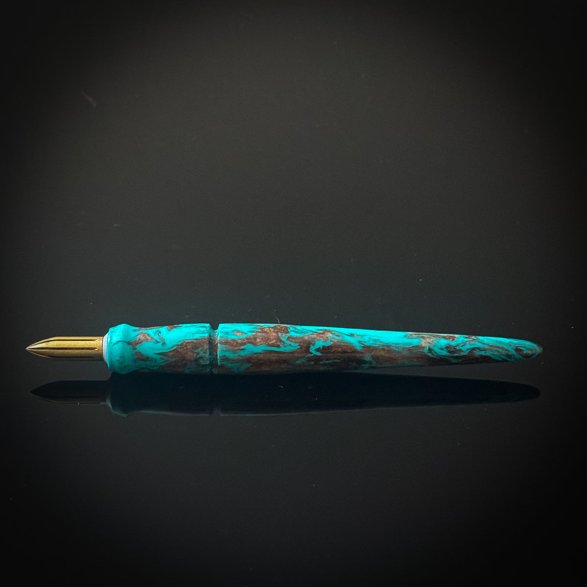 Teal and Bronze Mini Nib Holder