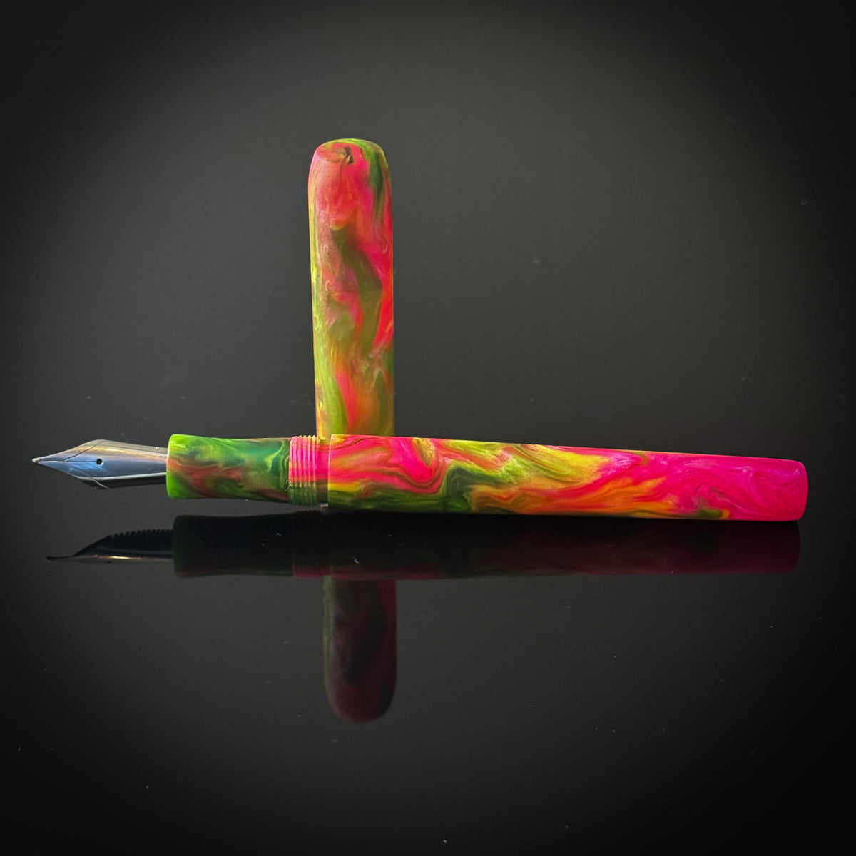 Neon Pink, Green and Yellow  Morningside Model Low Lustre Finish - Jowo Nib