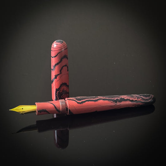 Red and Black Ebonite Shadyside Model -  Jowo Nib
