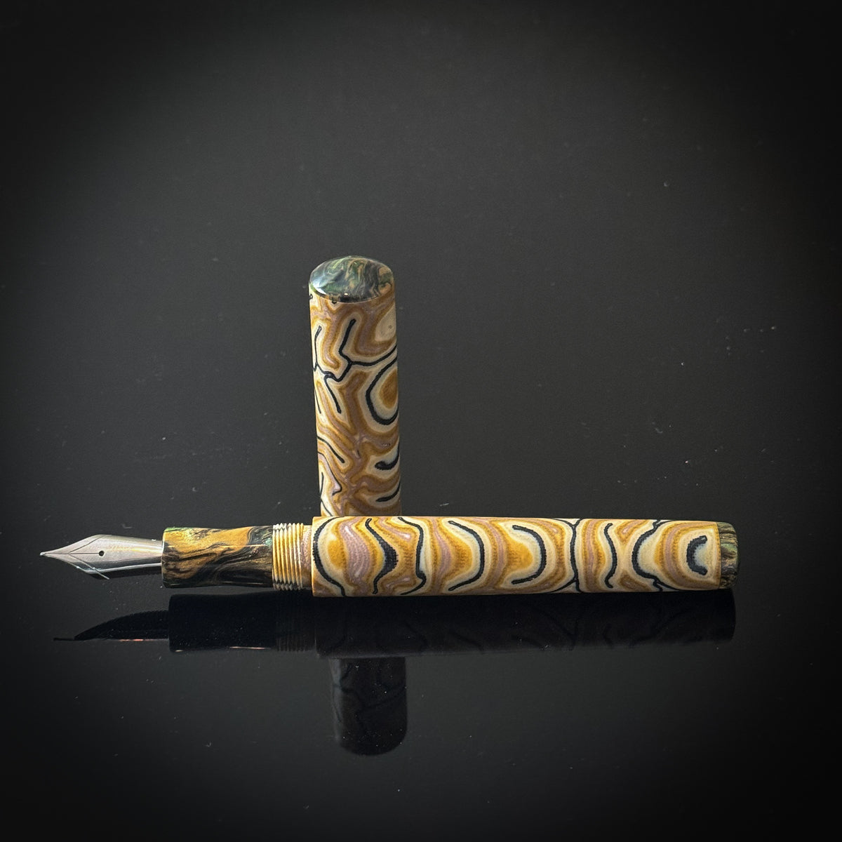 Tan and Black CrazyFiber Westwood Model - Jowo Nib