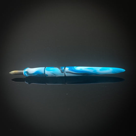 Teal White and Black Contoured Nib Holder