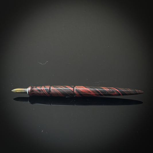 Red and Black Ebonite Contoured Nib Holder